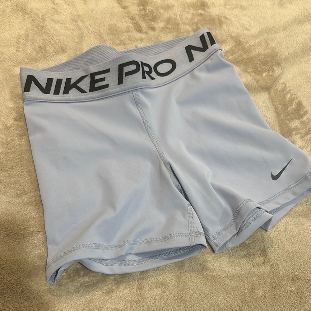 Nike Pro Light Grey Blue Shorts